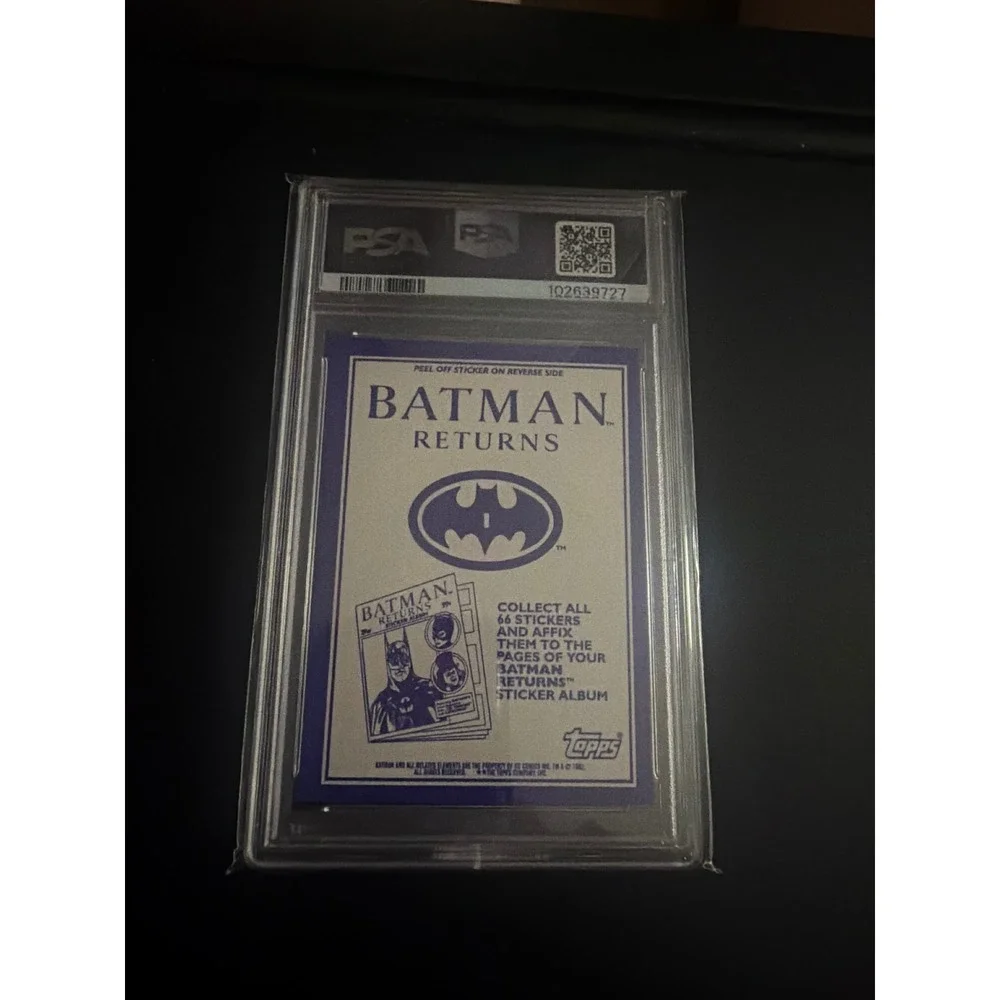 1992 Topps Batman Returns Stickers #1 Batman PSA 9 Mint Vintage Trading Card